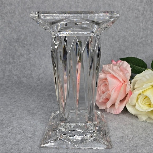Quad‎ Prism Flower Vase PartyLite Crystal Reversible Candle Holder - Picture 7 of 7